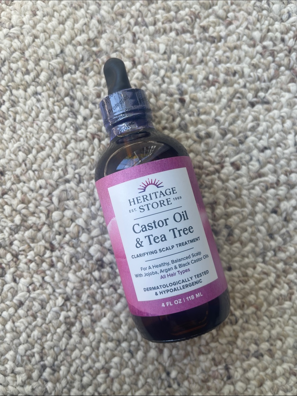 Heritage Store Castor Oil & Tea Tree Clarifying Scalp Treatment - Purple Label